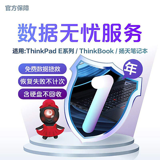 企业购ThinkPad E系列/ThinkBook/扬天笔记本 1年数据无忧服务