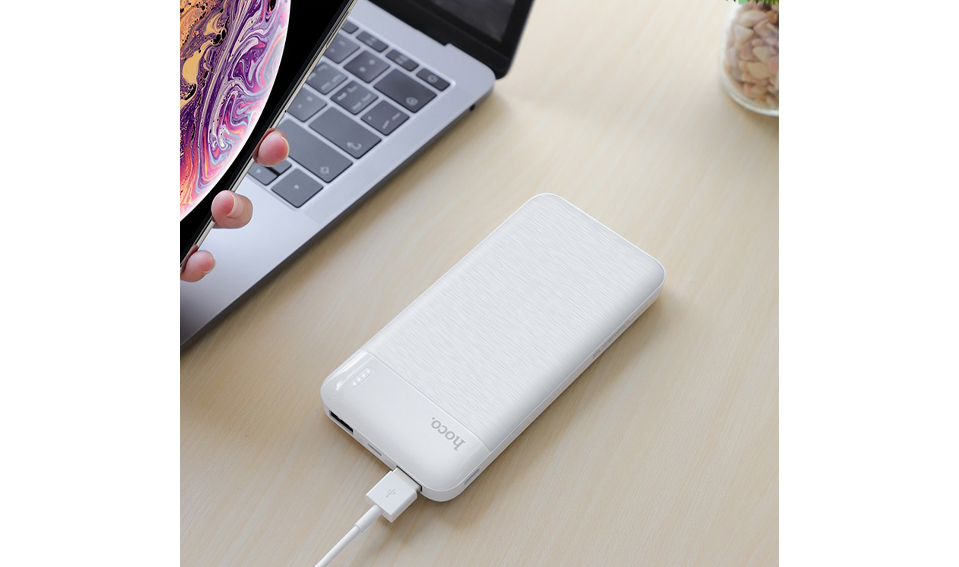 hoco浩酷cj1丝印移动电源充电宝10000毫安时大容量 白色_多少钱_参数