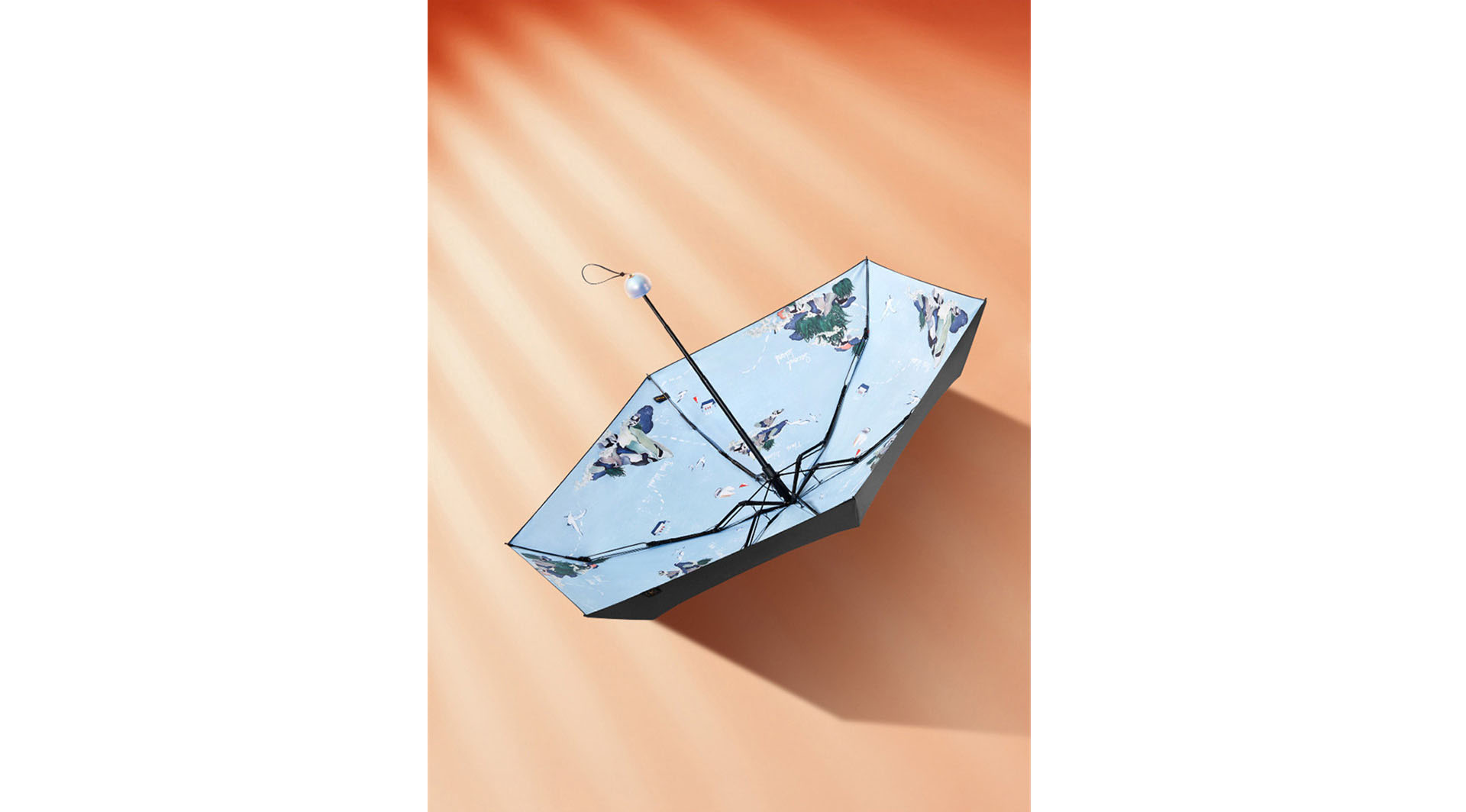 蕉下 海洋限定系列五折伞 地中海蓝