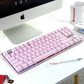 樱桃CHERRY MX8.0 G80-3888HYAEU-9粉 机械键盘 有线游戏键盘87键RGB背光粉色樱桃茶轴图片