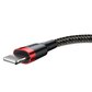 倍思 卡福乐数据线 USB For lightning 2.4A 1M 红色壳+黑色线图片