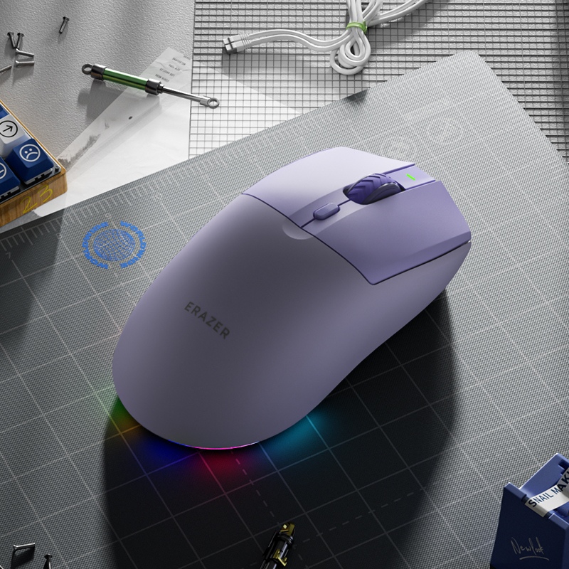 异能者无线电竞鼠标G502 紫色