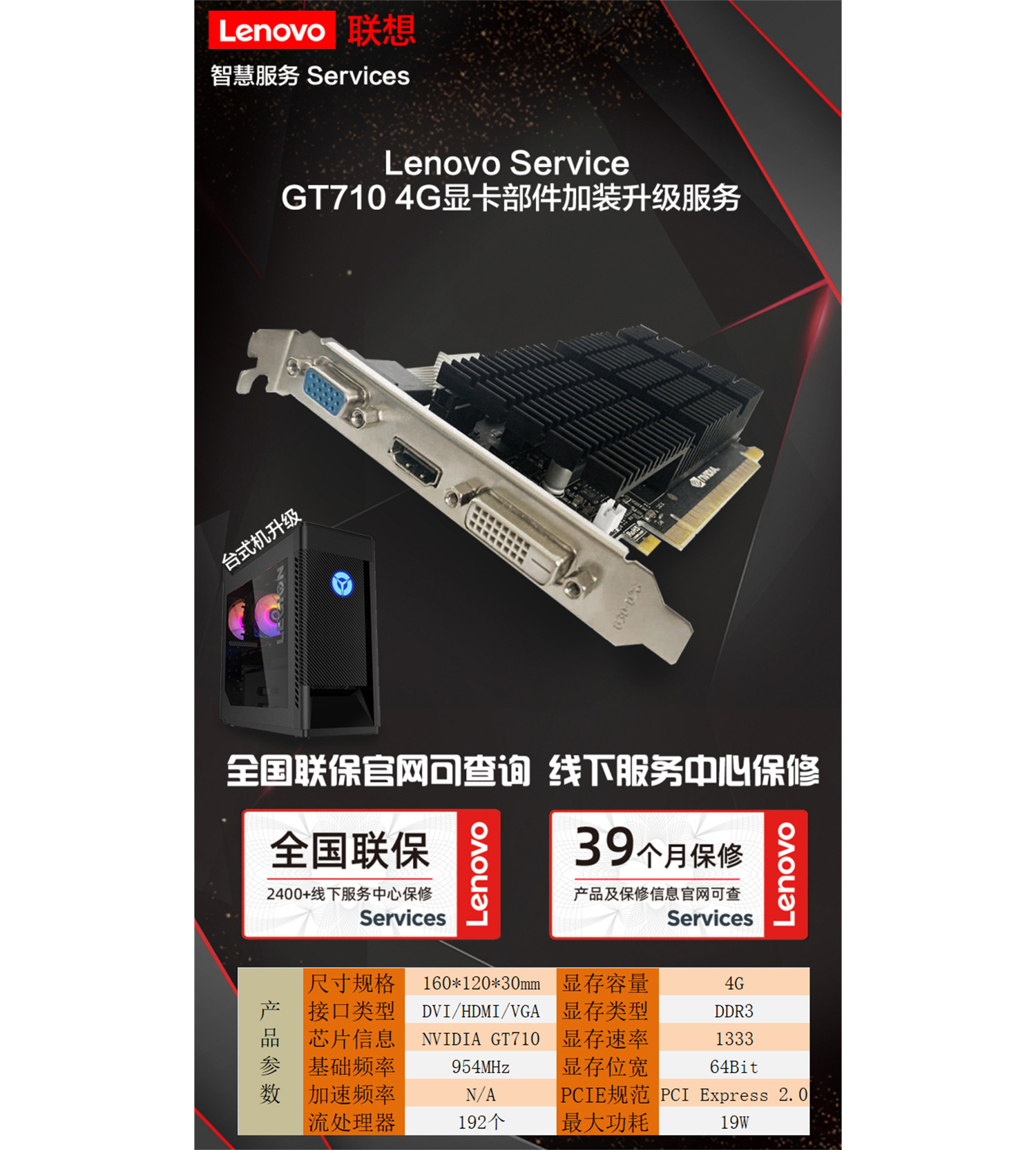 联想显卡rx550 4g hdmi dvi dp