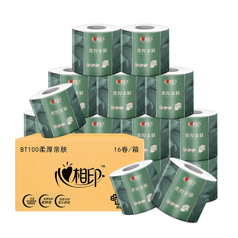 心相印BT100（柔厚亲肤）四层100克16粒装卷筒卫生纸