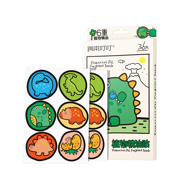 润本叮叮植物精油贴 36片装（图案随机）