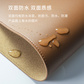 联想来酷软木鼠标垫超大办公桌面垫锁边pu皮革书桌垫双层纯色皮纹（温暖棕）图片