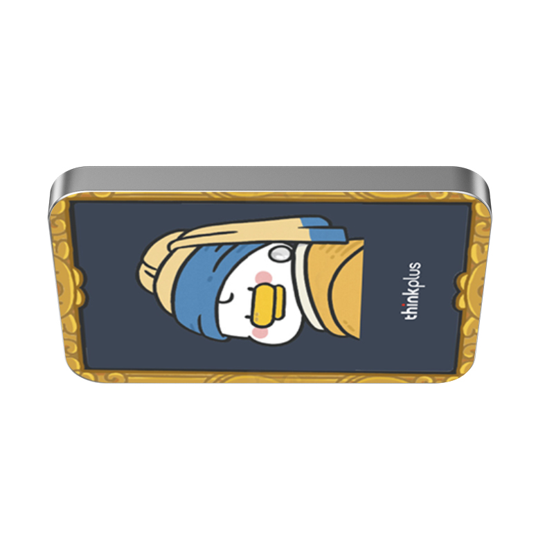 thinkplus超薄磁吸无线充电宝5000毫安金属银图片