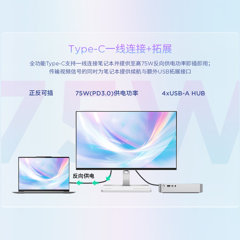 联想 L24D-4C 23.8英寸内置音箱高刷全面屏图片
