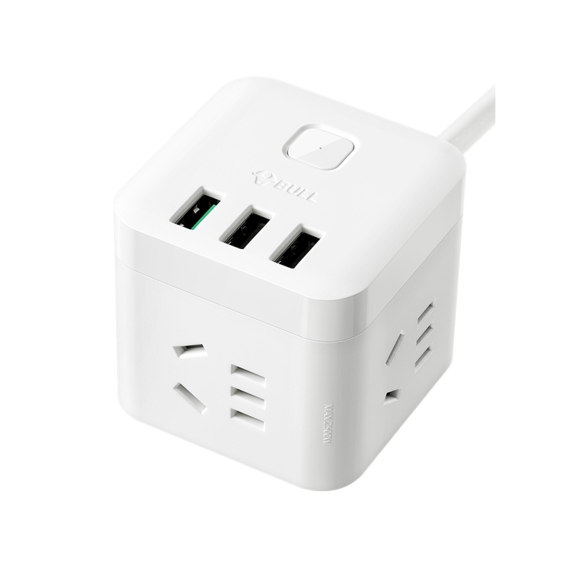 公牛防过充魔方插座GNV-TQU15T